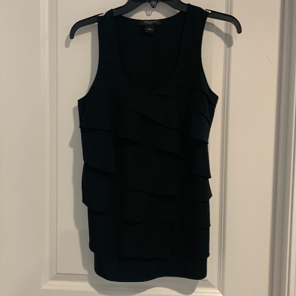 Ann Taylor Loft ruffle tank 100% polyester